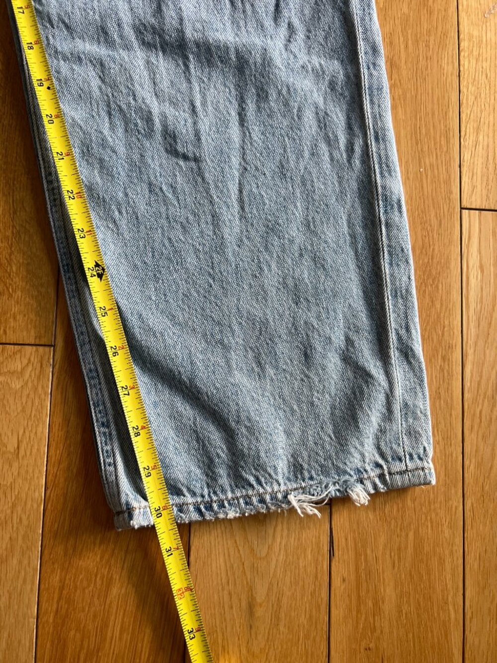 Agolde Criss Cross Jeans Wide Leg Light Wash Button Fly High Rise Womens Size 28 - Picture 10 of 13